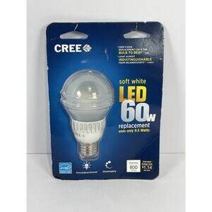 CREE Soft White LED 60W Dimmable Bulb 2700K/800 Lumens